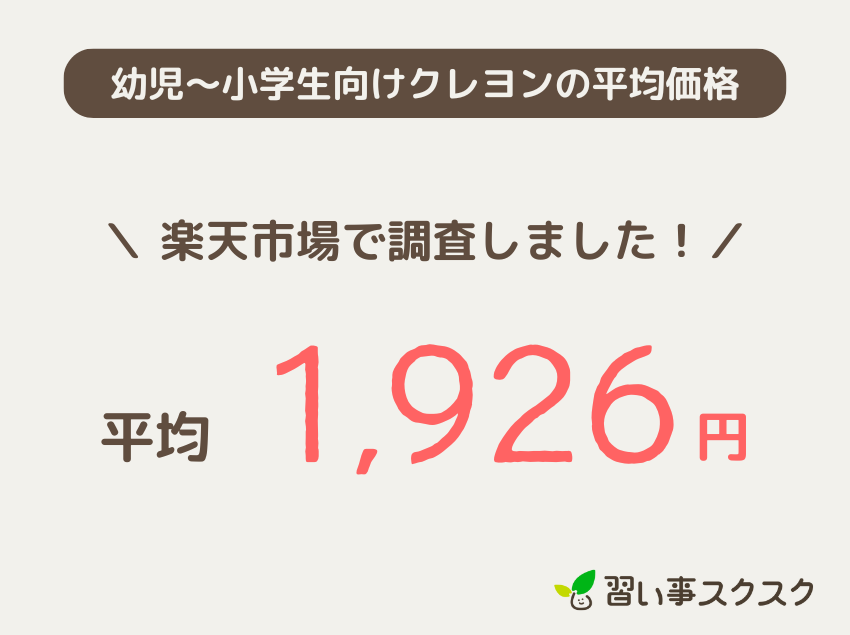 【幼児～小学生向け】クレヨンの平均価格
