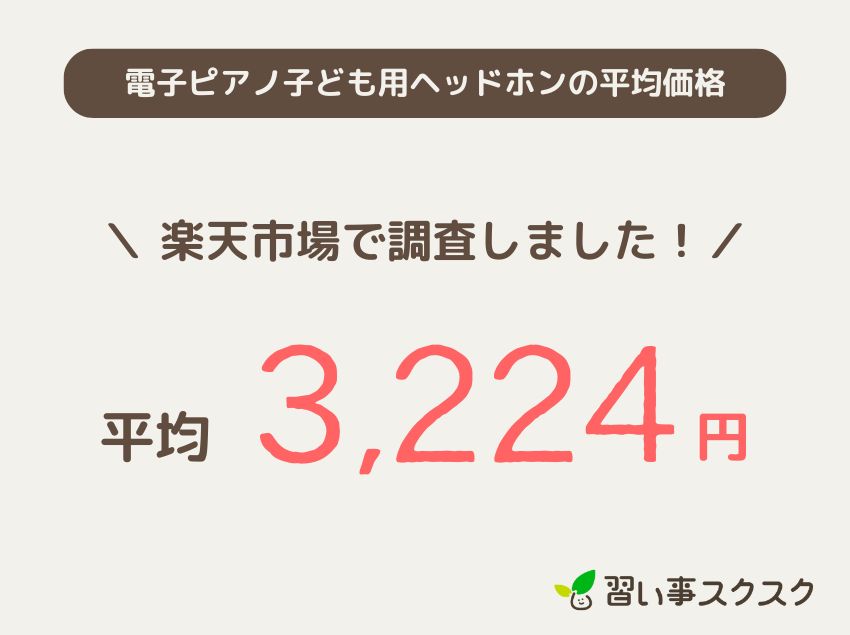 電子ピアノ子ども用ヘッドホンの平均価格