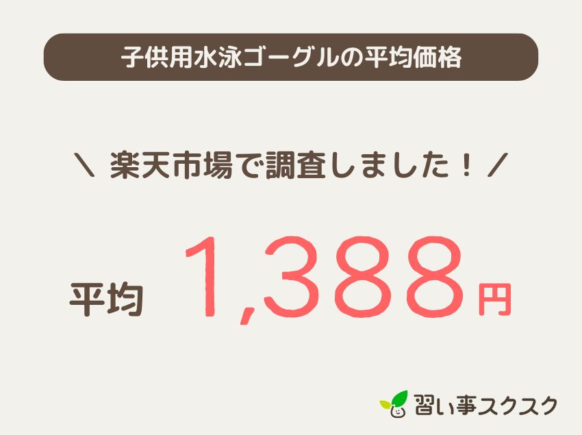 子供用水泳ゴーグルの平均価格