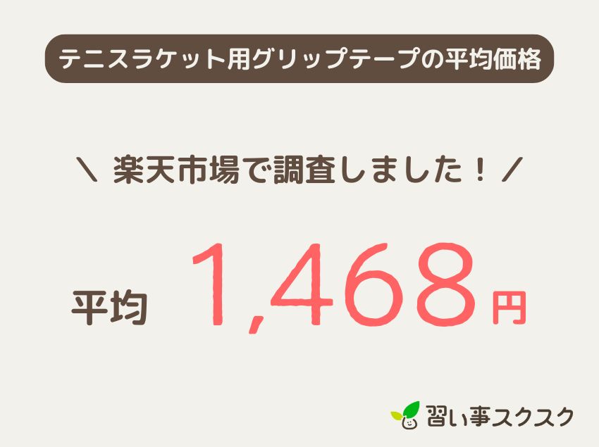 テニスラケット用グリップテープの平均価格