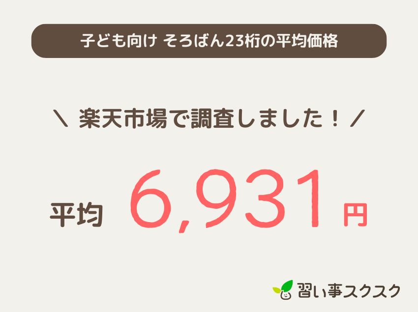 子ども向け そろばん23桁の平均価格
