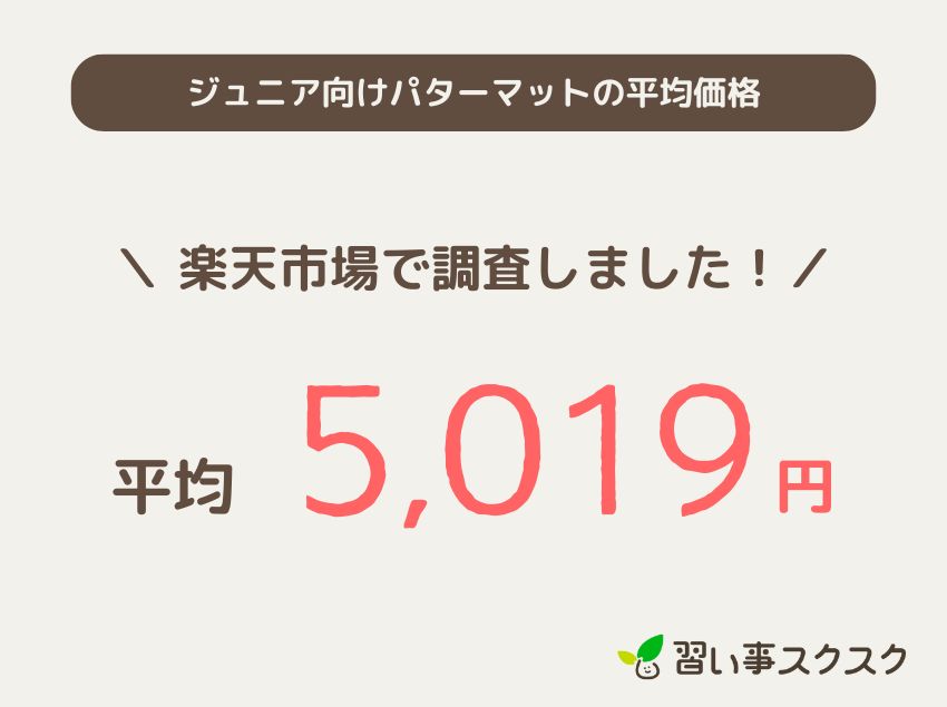 ジュニアにおすすめパターマットの平均価格