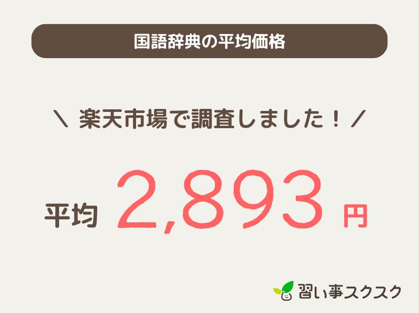 国語辞典の価格相場