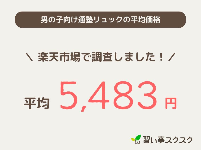 男の子向け通塾リュックの平均価格