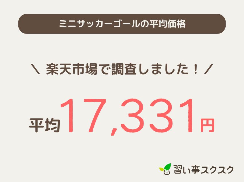 ミニサッカーゴールの平均価格