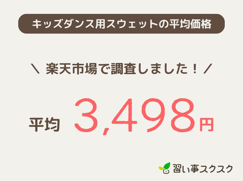 キッズダンス用スウェットの平均価格