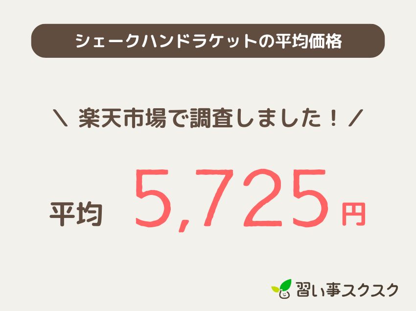 シェークハンドラケットの平均価格