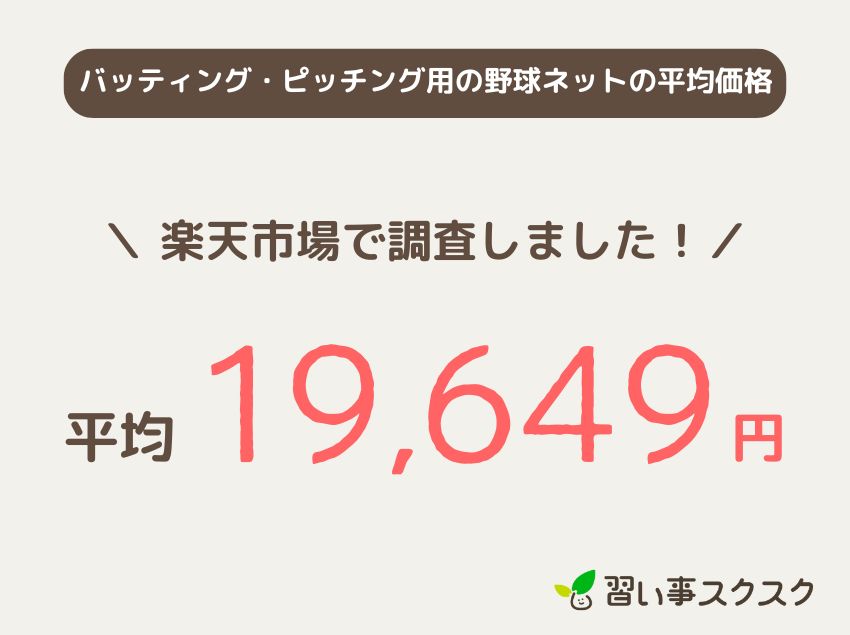 バッティング・ピッチング用の野球ネットの平均価格