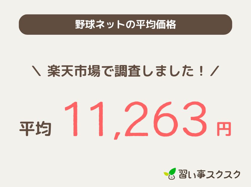 バッティング・ピッチング用の野球ネットの平均価格