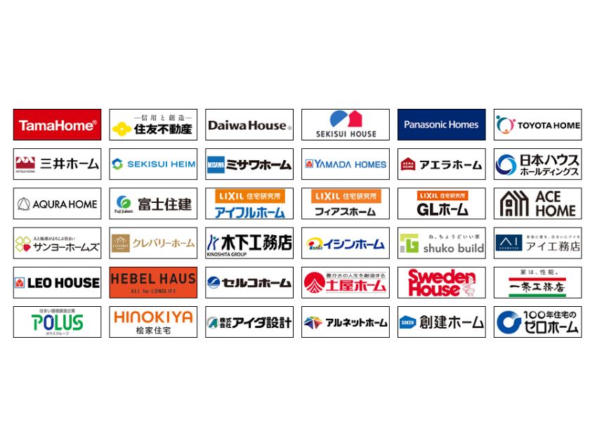 タウンライフ家づくり計画書対応のハウスメーカー一覧