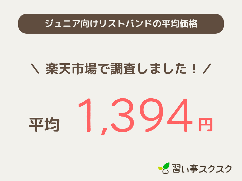 ジュニア向けリストバンドの平均価格
