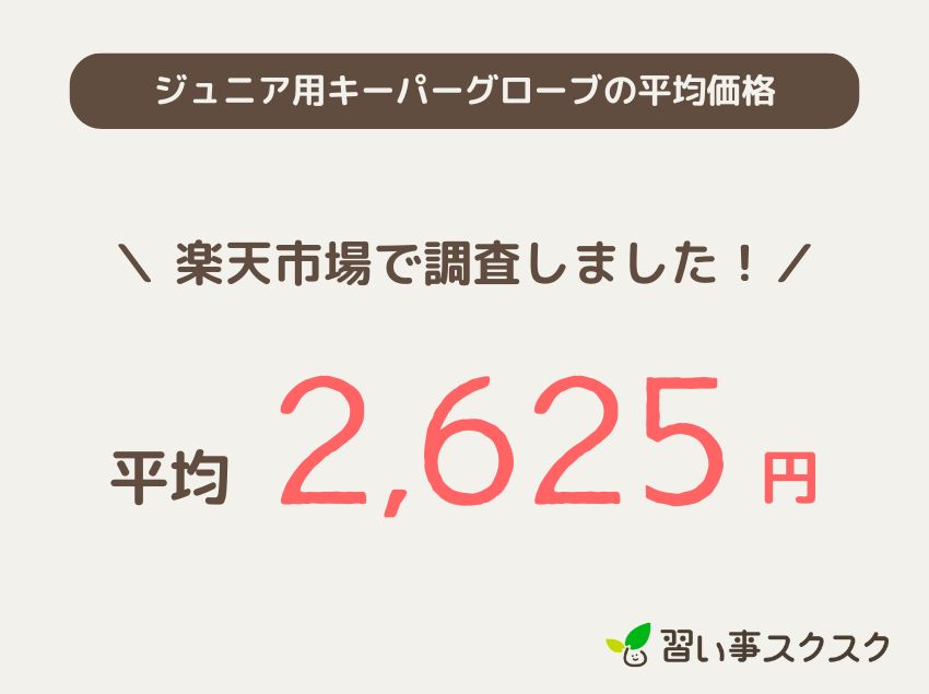 ジュニア用キーパーグローブの平均価格