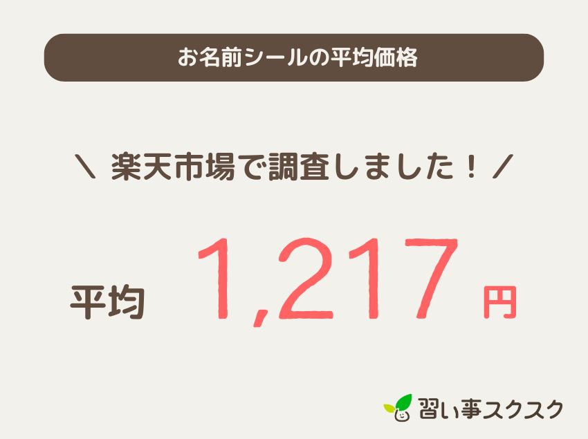 お名前シールの平均価格