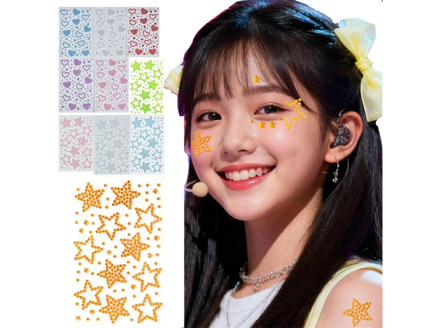星 ハート フェイスシール