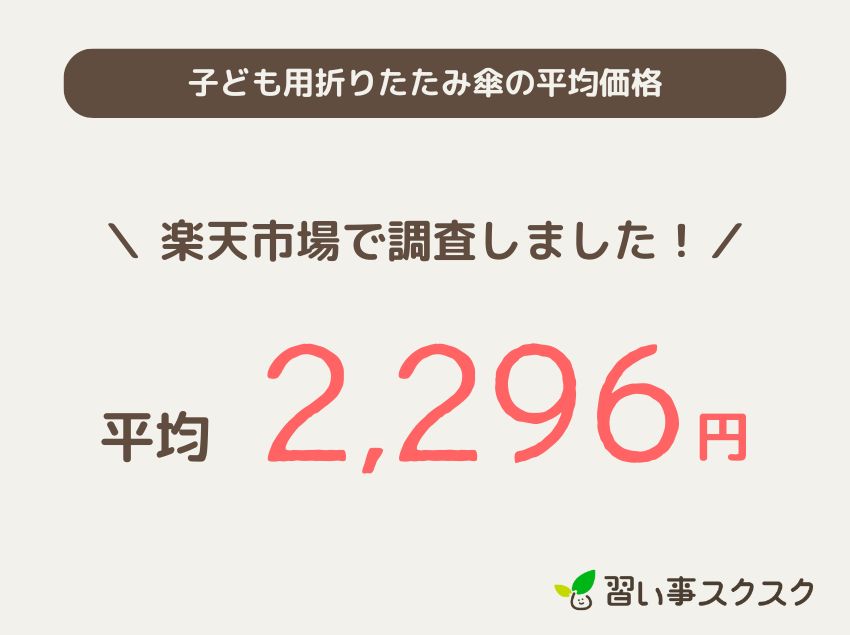 子ども用折りたたみ傘の平均価格