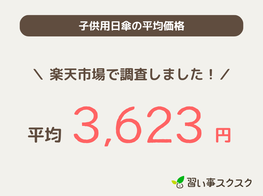 子供用日傘の平均価格