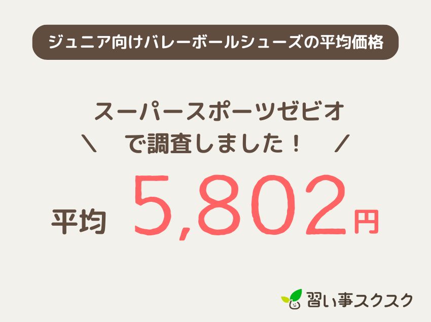 ジュニア向けバレーボールシューズの平均価格