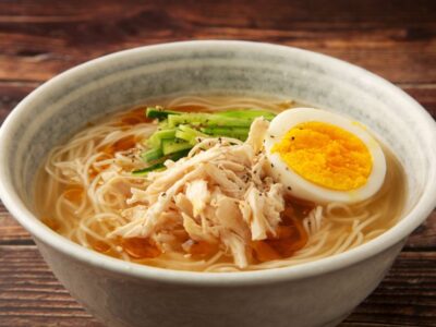 鶏塩スープの冷やしそうめん