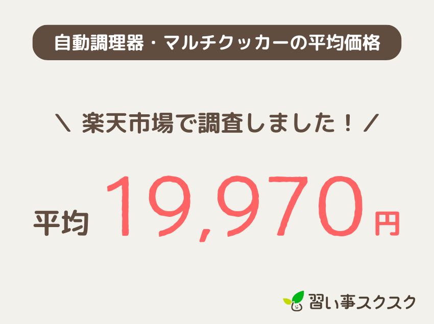 自動調理器・マルチクッカーの平均価格